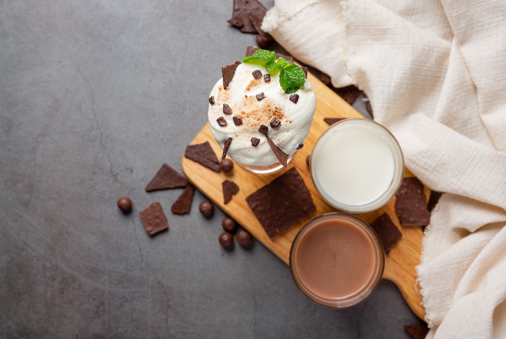 Gelato alla vaniglia con scaglie di cioccolato