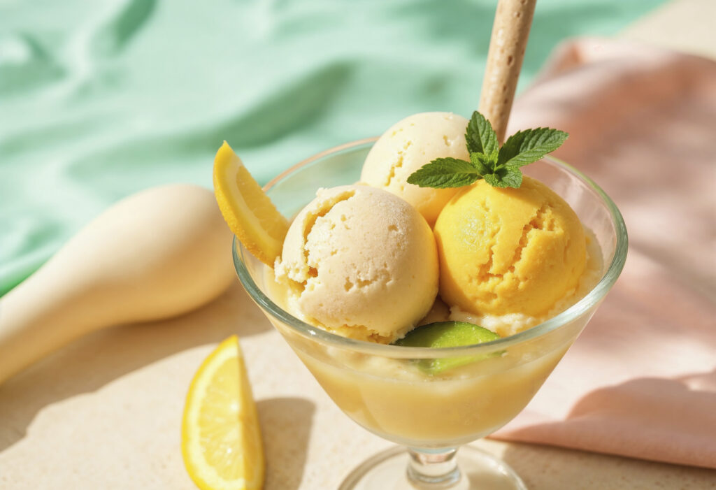Coppa gelato al limone gelaterie zona Vietri sul Mare