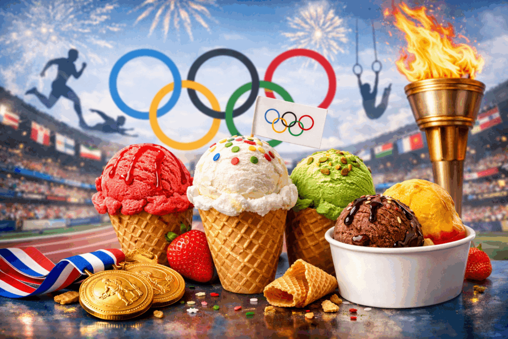 gelato olimpiadi oro innevato