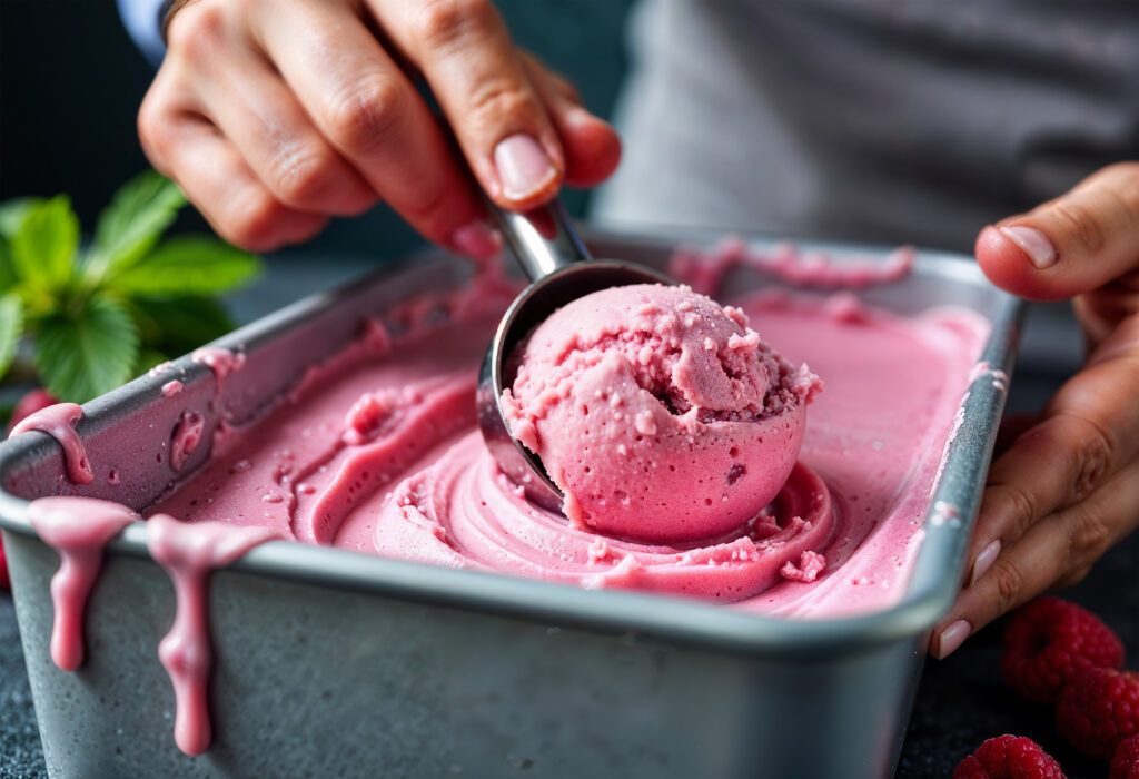 Gelato gusto fragola, gelaterie Taranto